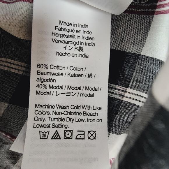 NEW J. Crew V-Neck Black Plaid Checkered Long Sleeve V-Neck Top - Picture 12 of 13